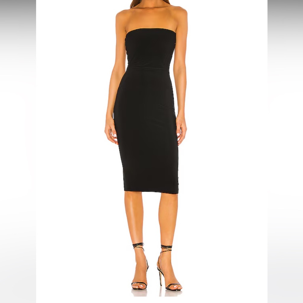 Norma Kamali Strapless Dress in Black- only worn 3 times - size XS